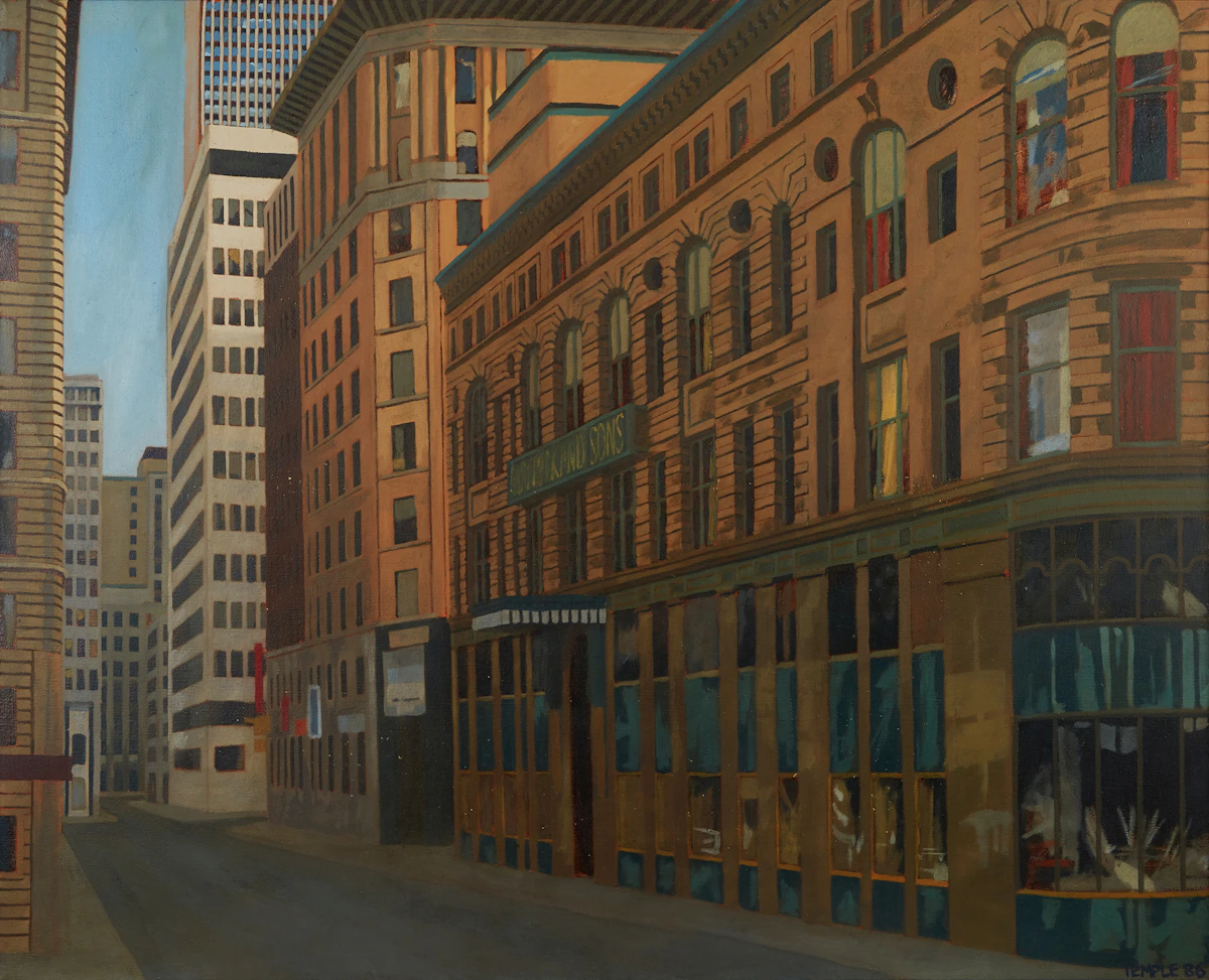 Chris Temple, The Family Business, oil on canvas, 1986