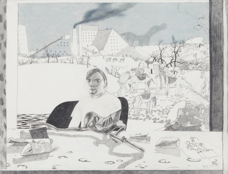 Untitled (Landscape with Wheeled Horses) by Ivan Kenneth Eyre