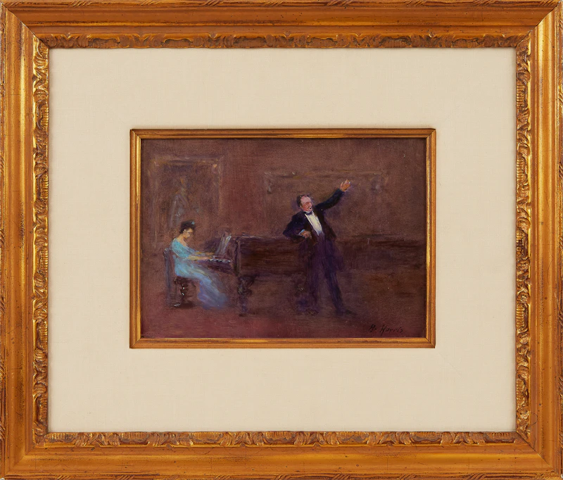 Robert Harris, The Recital (At the Heinrich Song Recital), oil on board, 1908 - view 2