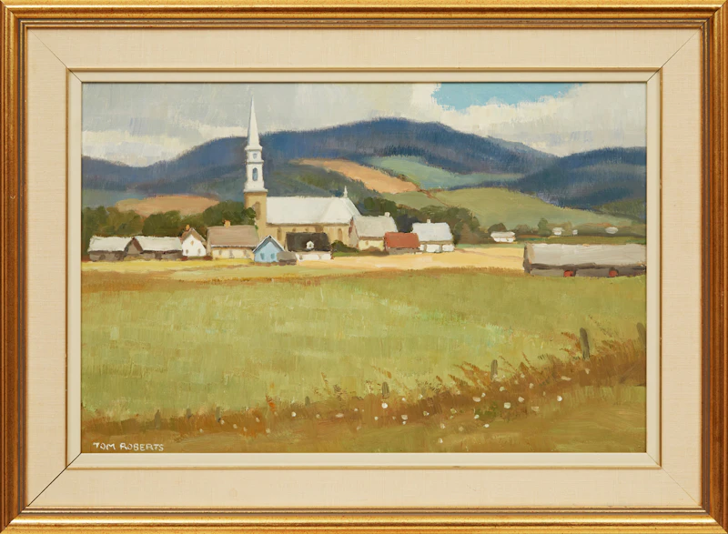 Thomas Keith Roberts, View of St. Pascal, oil on board - view 2
