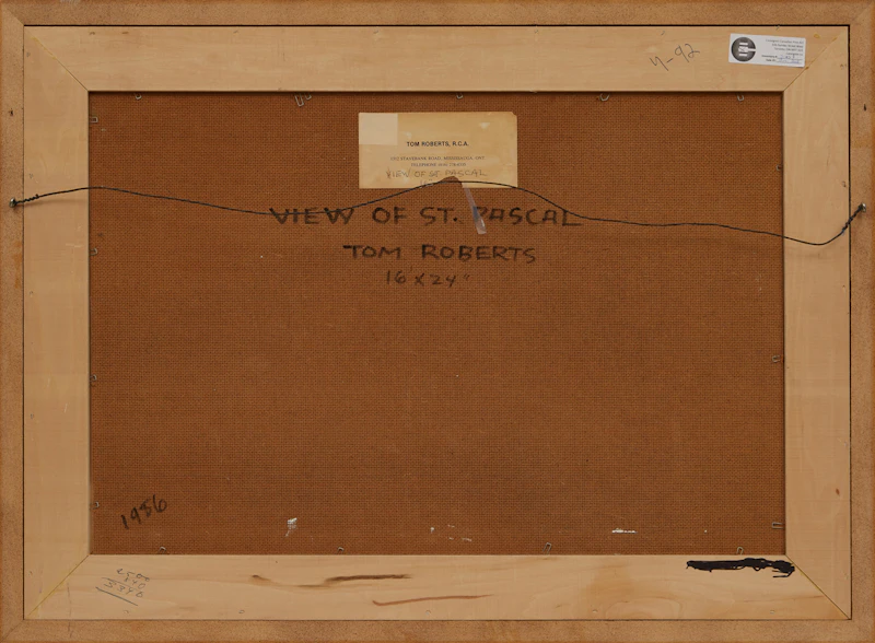 Thomas Keith Roberts, View of St. Pascal, oil on board - view 3