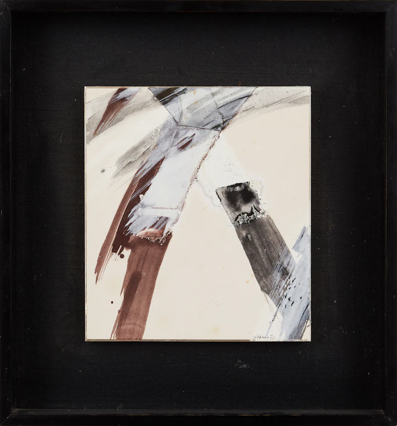 John-Franklin Koenig, Untitled Abstraction, mixed media on card laid down on board, 1972 - view 2