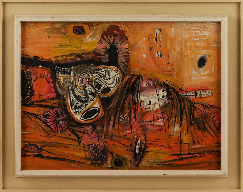 Jack Leonard Shadbolt, Fallen Branch, ink and gouache on paper, 1957 - view 2