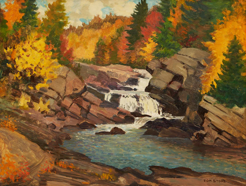 Hog Through Falls, Oxtongue River by Thomas Albert Stone