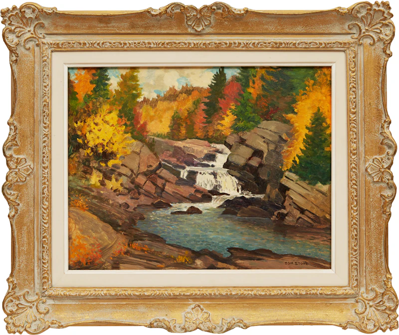 Thomas Albert Stone, Hog Through Falls, Oxtongue River, oil on panel - view 2
