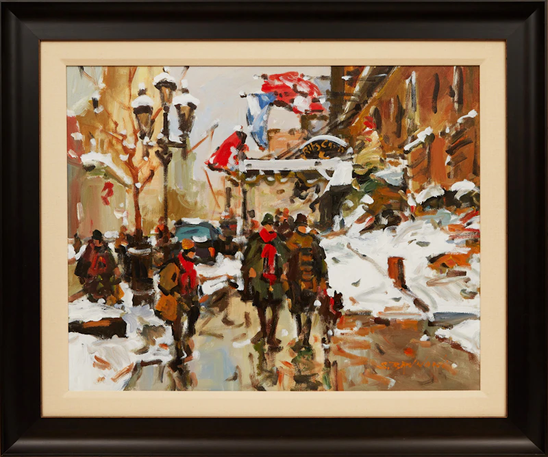 Serge Brunoni, Montréal, Sherbrooke St., oil on canvas - view 2