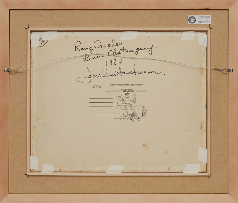 Jean Constantineau, Rang Croche, Riviere Chateauguay, oil on canvas board, 1982 - view 3