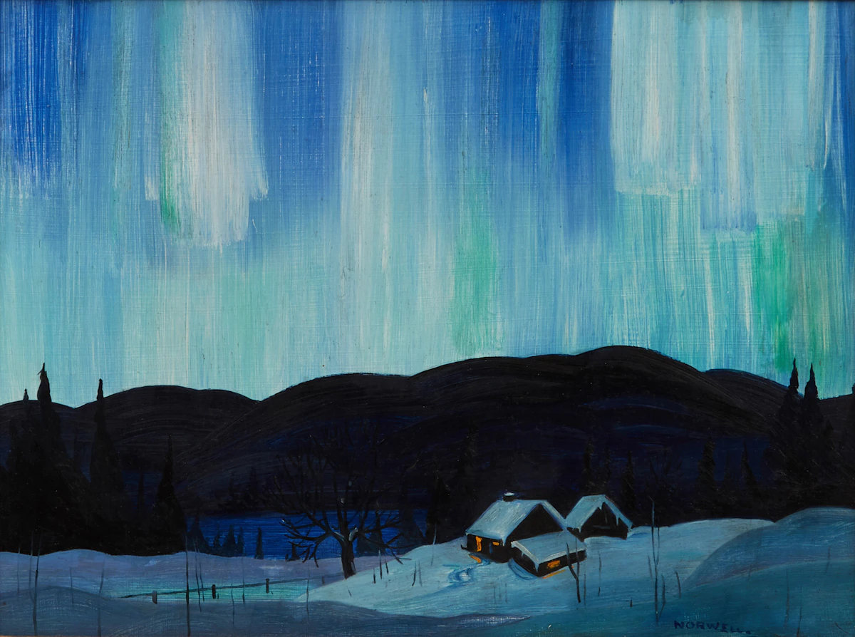 Graham Noble Norwell, Winter Landscape, oil on board