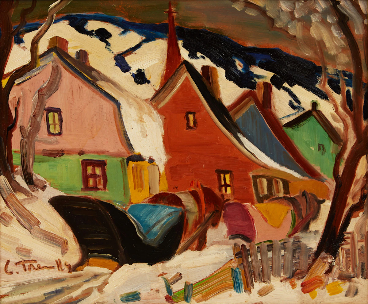 Louis Tremblay, St. Urbain, oil on board
