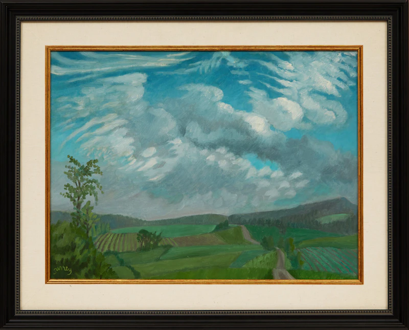 Philip Henry Howard Surrey, Clouded Landscape, oil on board - view 2