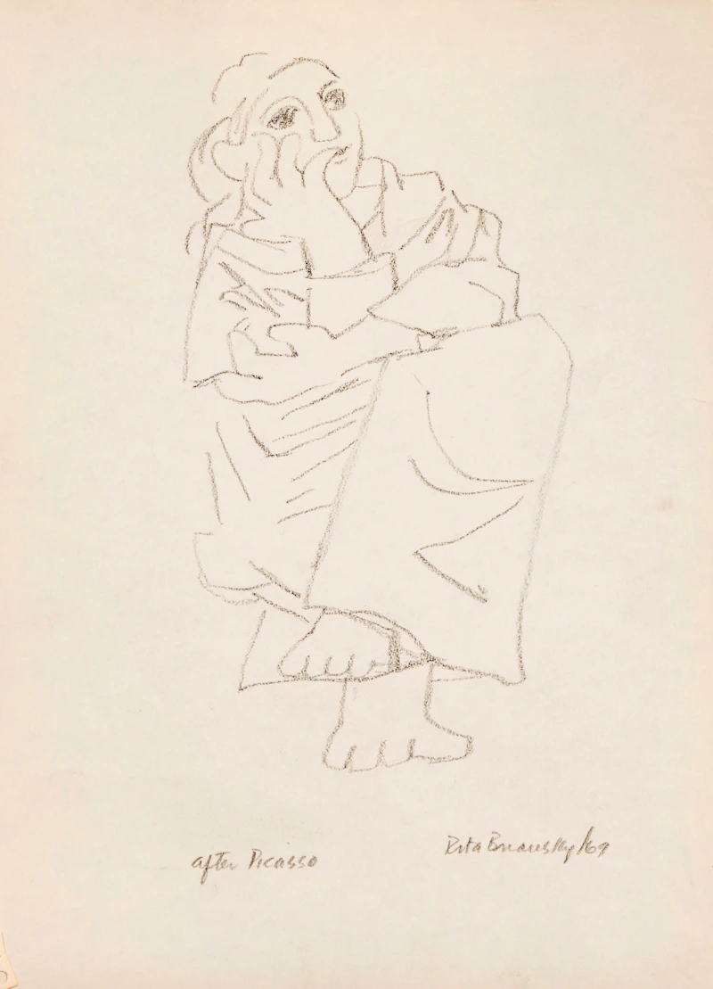 Rita Briansky, Reflections; After Picasso; The Split, assorted media on paper (3) - view 2