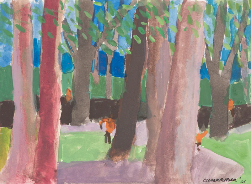 Ghitta Caiserman-Roth, Woman in a Deck Chair; Interior; Woman Playing with Child; Landscape