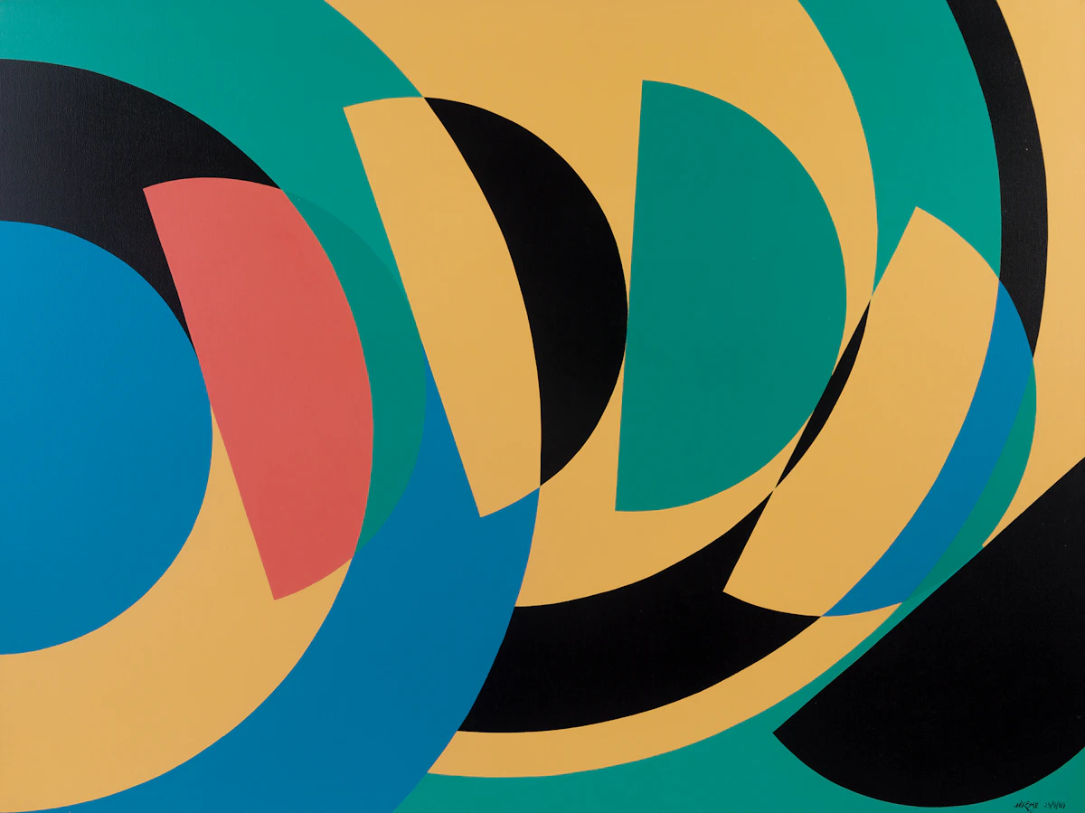 Jean-Paul Jérôme, Les feuilles d’un astre, acrylic on canvas, 1989