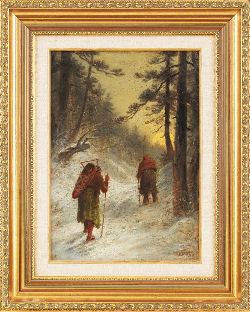 Frederick Arthur Verner, Femmes indiennes potagères, oil on canvas, 1905 - view 2