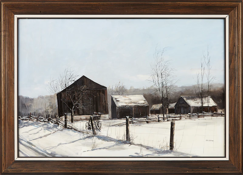Arto Yuzbasiyan, Old Barn at Barrie, oil on masonite - view 2