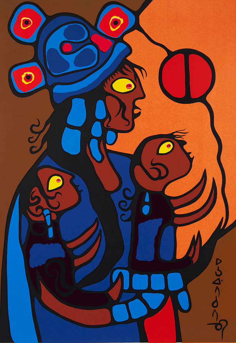 Norval Morrisseau, Artist’s Spiritual Wife and Children