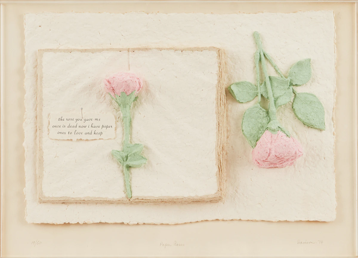 Betty Davison, Paper Roses, cast paper print, 1973