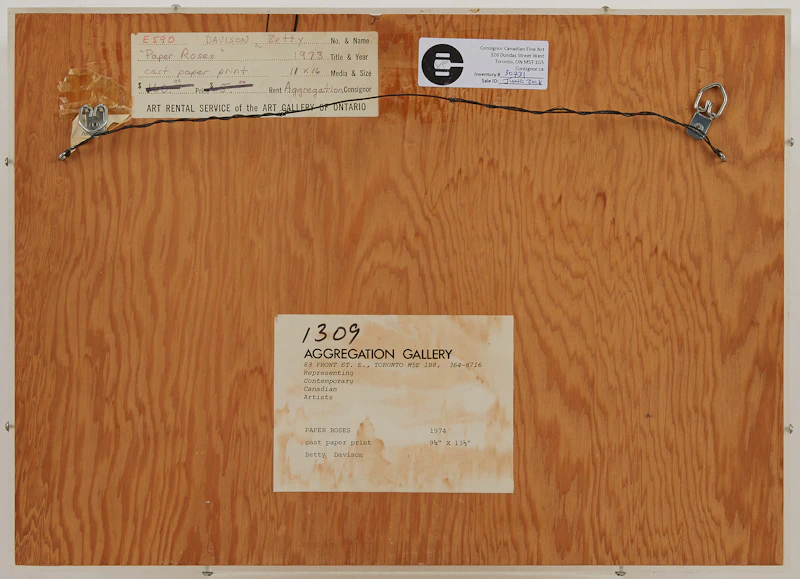 Betty Davison, Paper Roses, cast paper print, 1973 - view 3