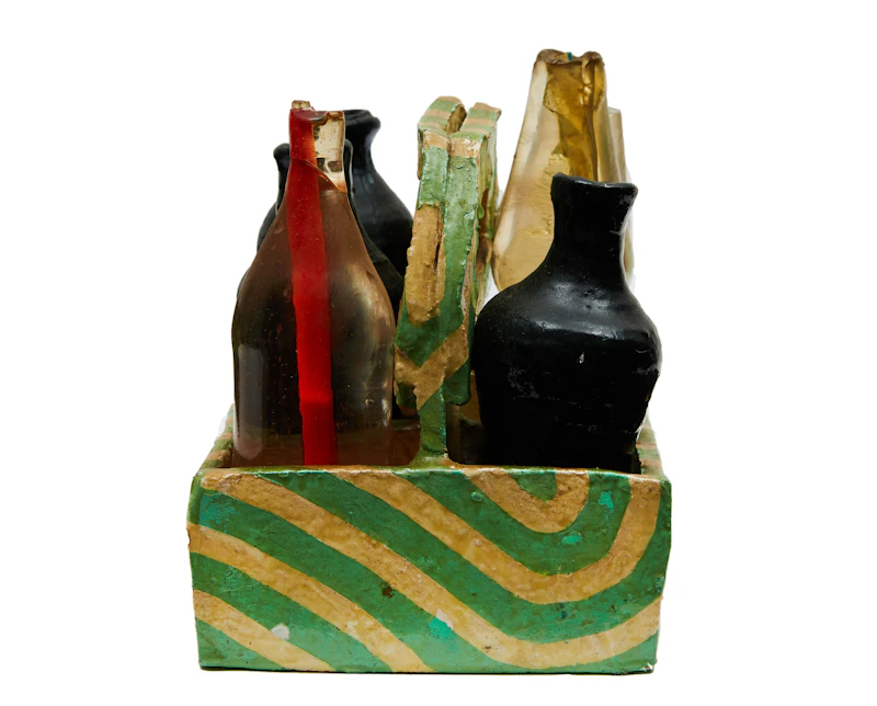 Gathie Falk, Bottles, ceramic and glass sculpture - view 2