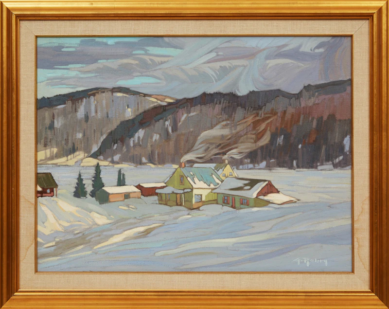 Gaston Rebry, Farm at St Jean des Piles, PQ, oil on canvas, 1987 - view 2