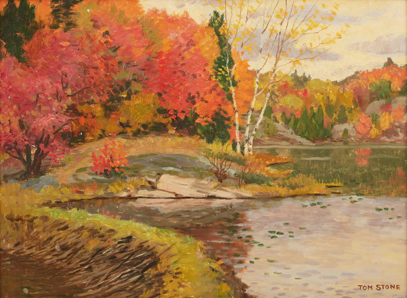 Thomas Albert Stone, Old Beaver Dam, oil on masonite - view 2