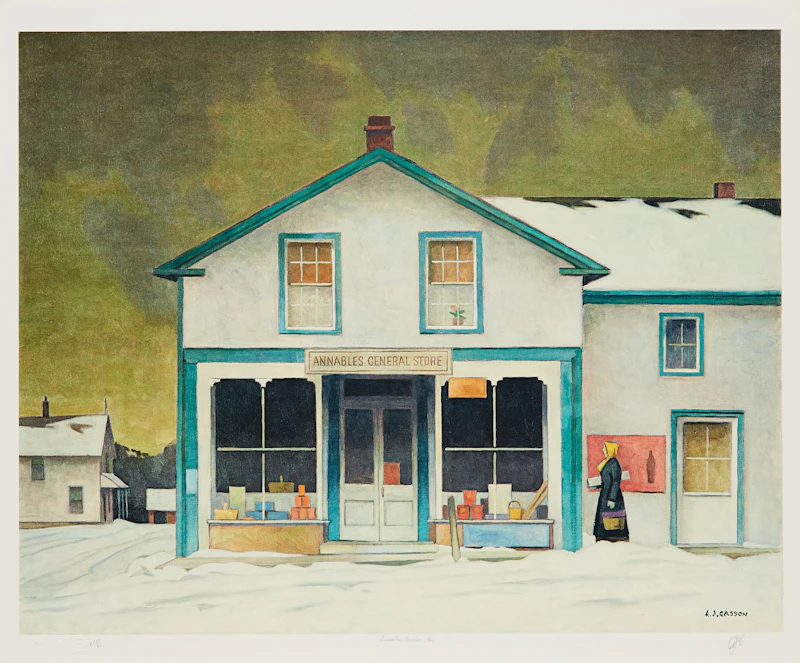 Alfred Joseph Casson, Annables General Store; Village House; Crescendo, three colour serigraphs - view 2