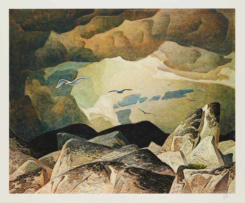 Alfred Joseph Casson, Annables General Store; Village House; Crescendo, three colour serigraphs - view 6