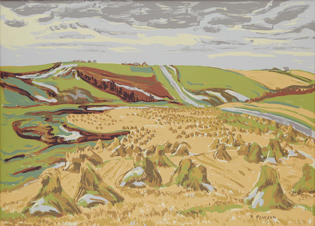 Ruth Pawson, Late Harvest, sampson-matthews silkscreen, 1950