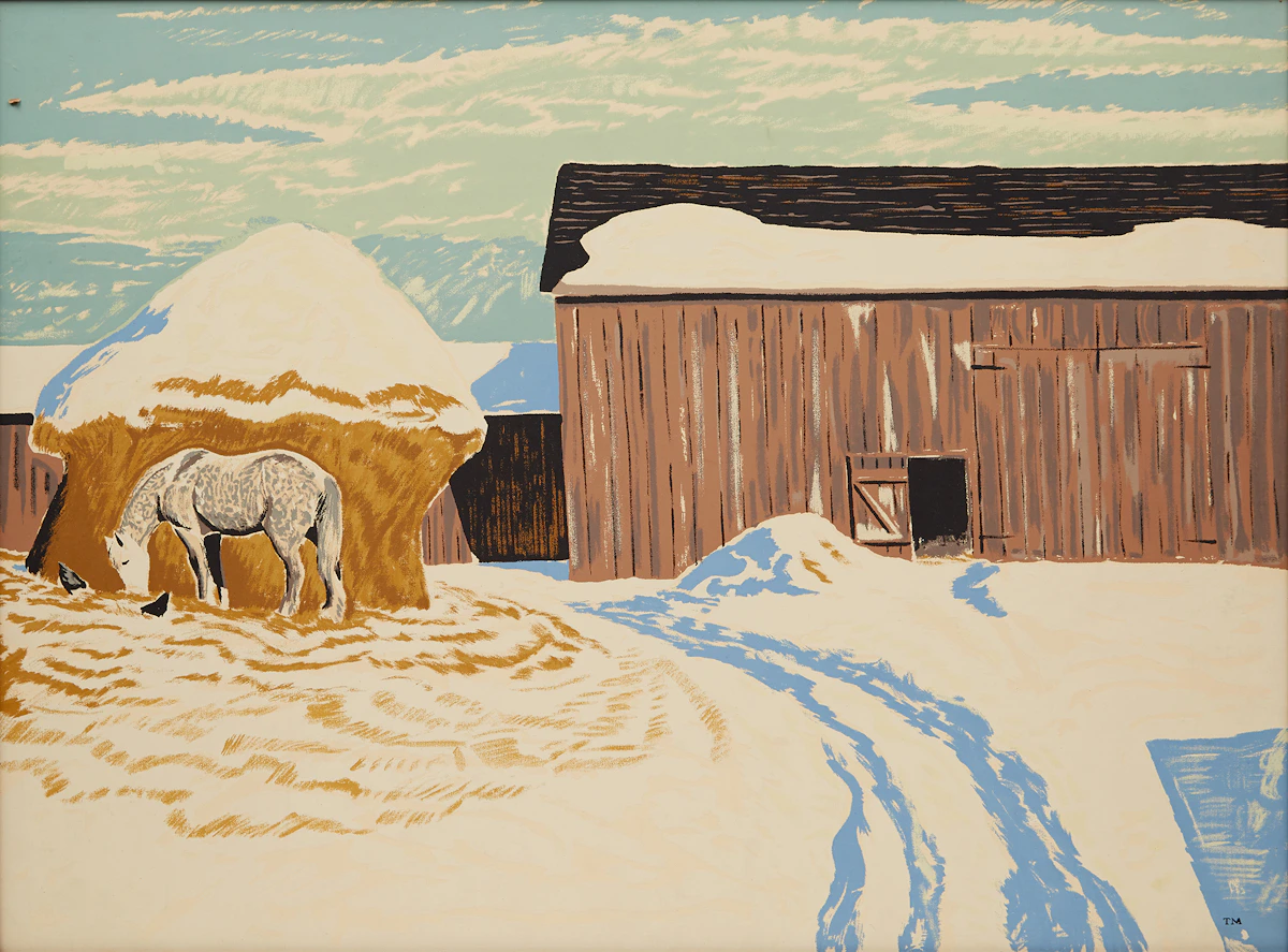 Thoreau MacDonald, Winter Morning, sampson-matthews silkscreen