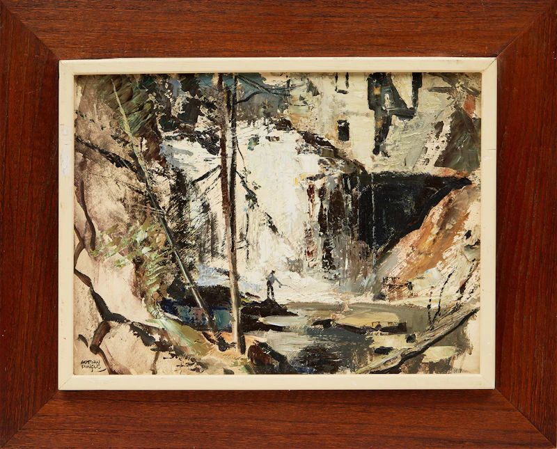 John Adrian Darley Dingle, Abstract Landscape, oil on board - view 2