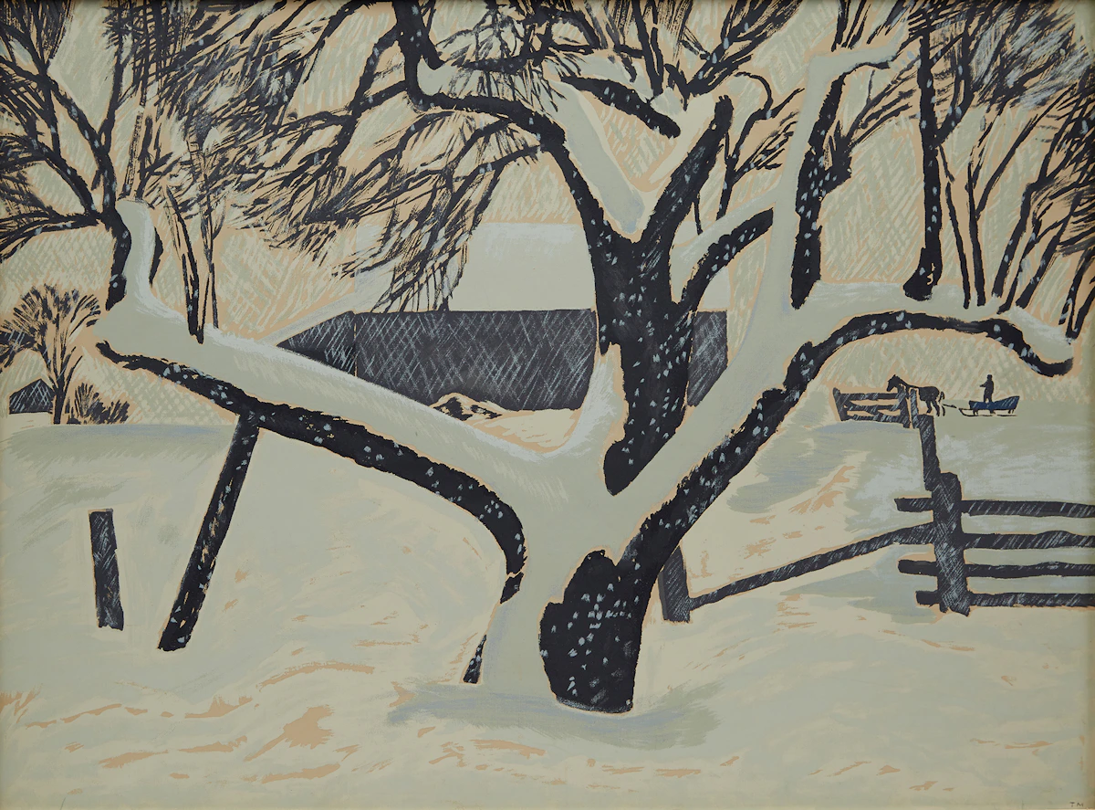 Thoreau MacDonald, The Snow-storm, sampson-matthews silkscreen