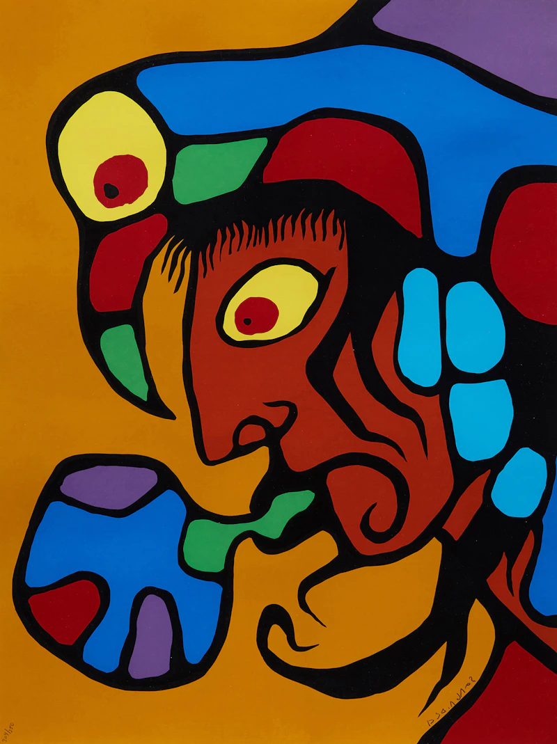 Norval Morrisseau, The Art of Norval Morrisseau: Collection of 5 Prints in Original Portfolio, five colour serigraphs - view 2