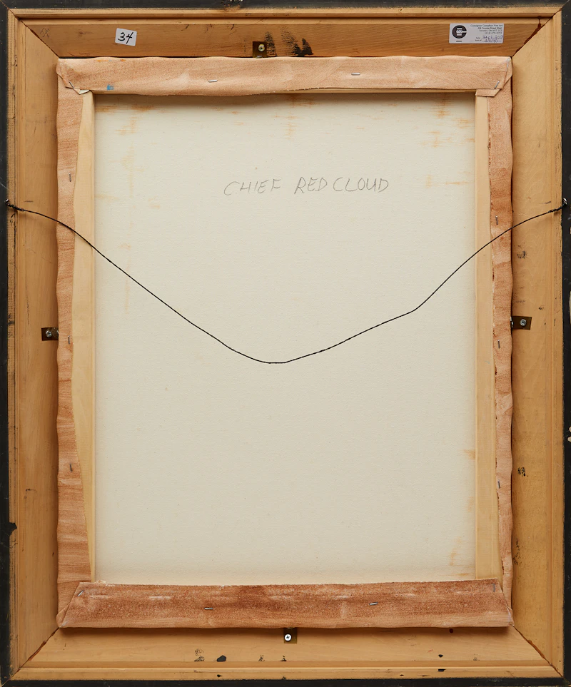Stephen Snake, Chief Red Cloud, oil on canvas - view 3