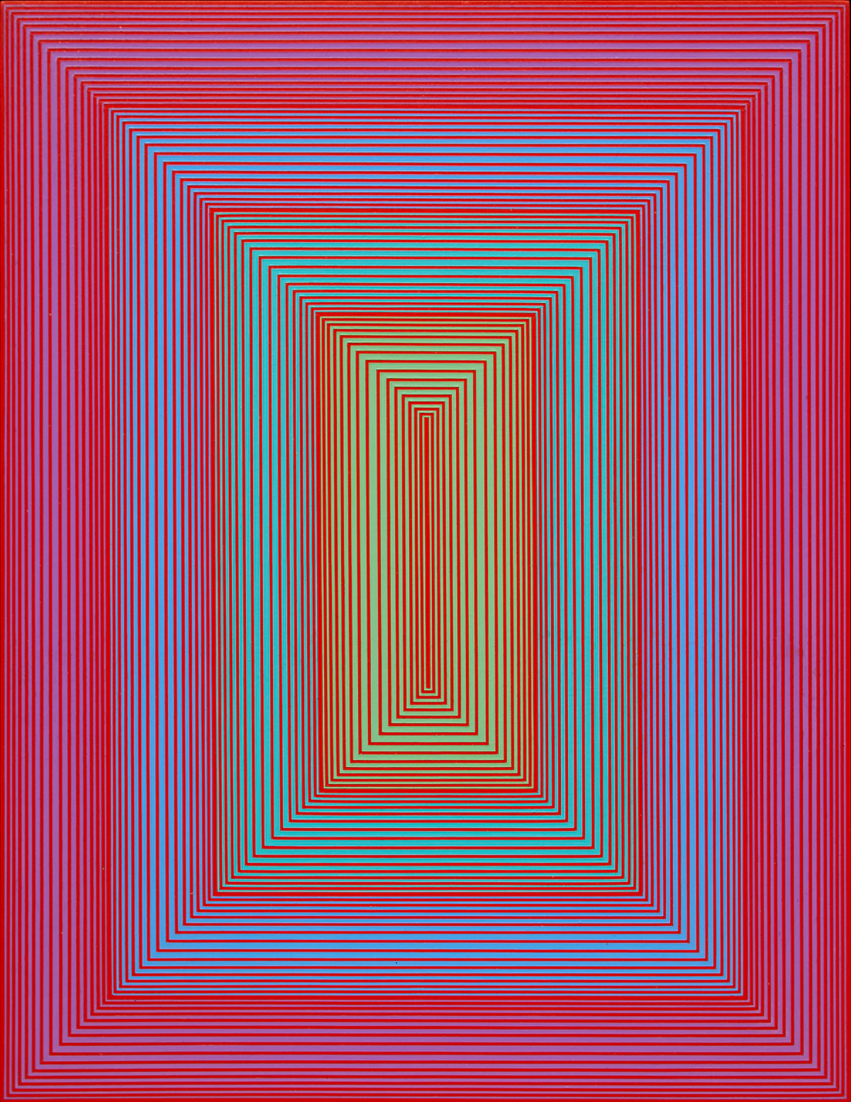 Richard Anuszkiewicz, The Inner Space, acrylic on board, 1970