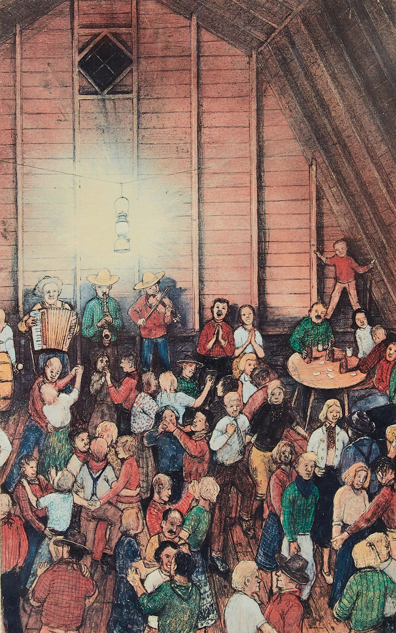 William Kurelek, The Barn Dance