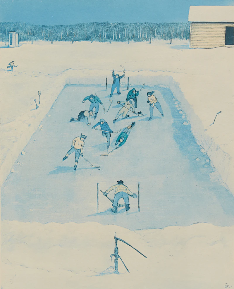 William Kurelek, Hockey Game