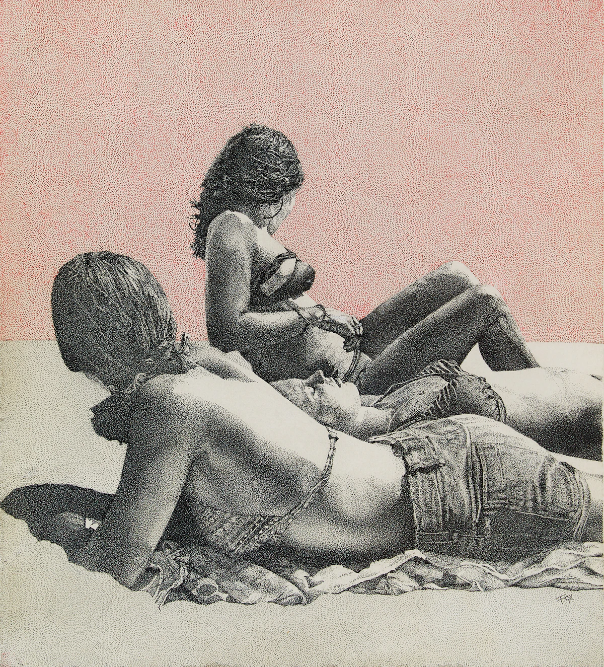 Howard Fox, Kineret, pen and ink drawing, 1980