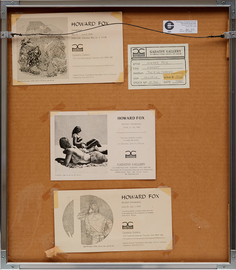 Howard Fox, Kineret, pen and ink drawing, 1980 - view 3