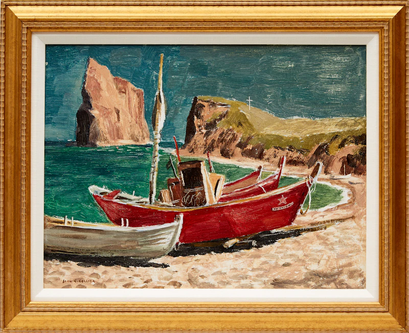 Alan Caswell Collier, North Beach, Percé, Que, oil on board - view 2