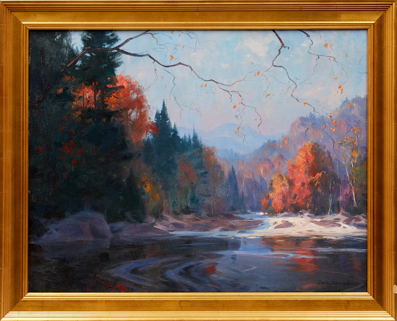 Eric Riordon, Fall Landscape, oil on canvas - view 2