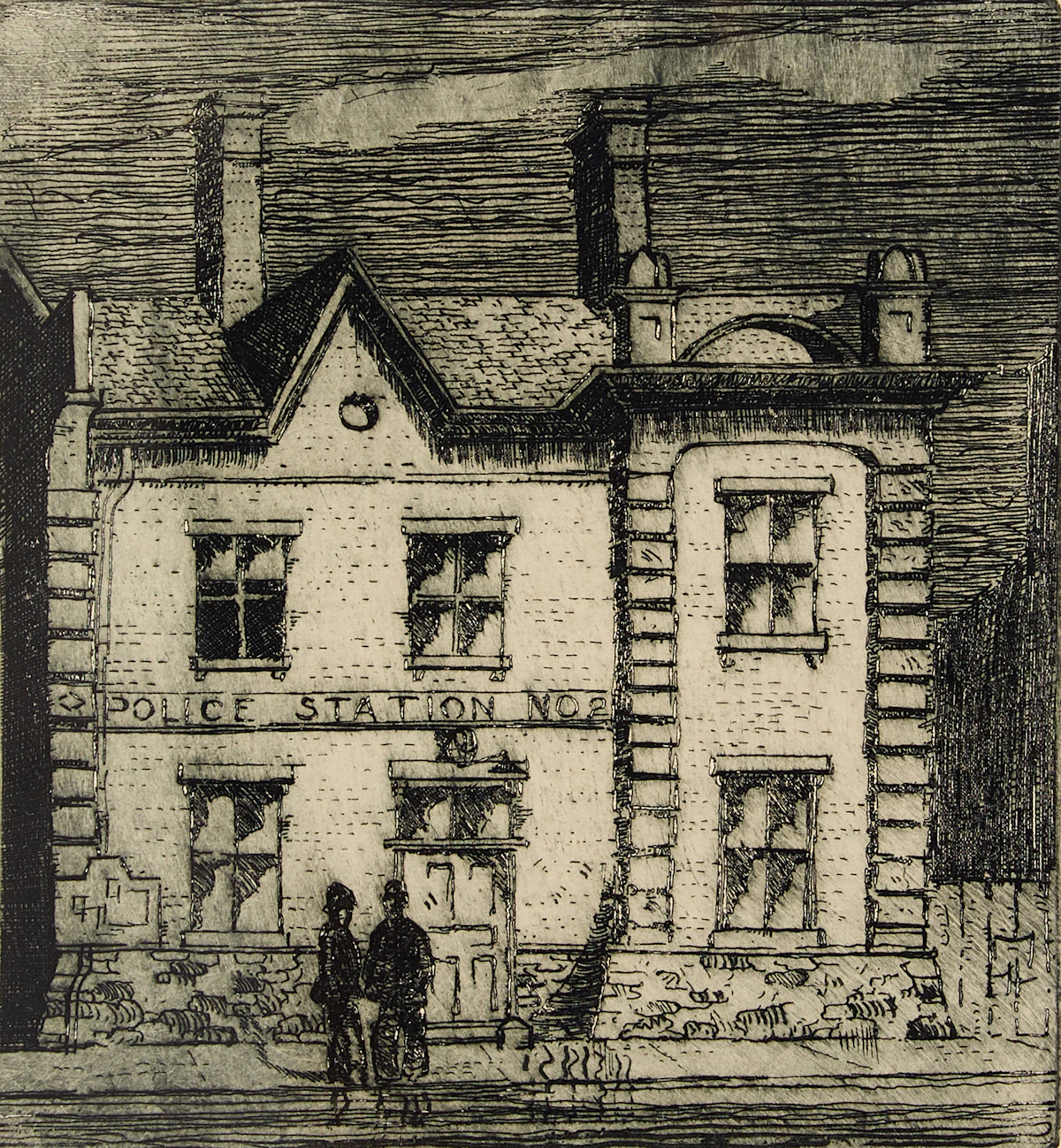 Harry Draper  Wallace, Dundas St. W. Station, etching