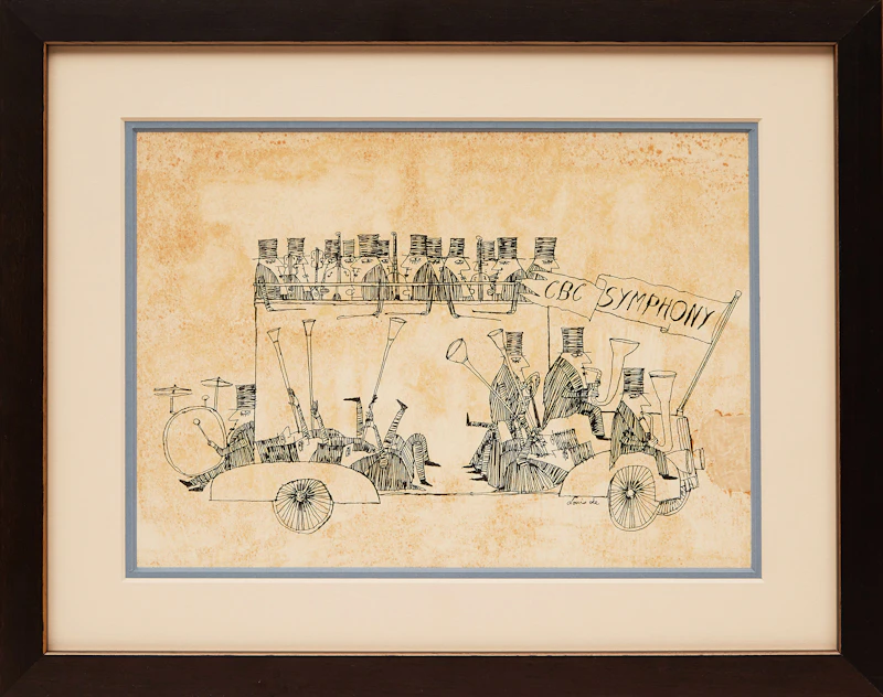 Louis de Niverville, CBC Symphony, ink drawing - view 2