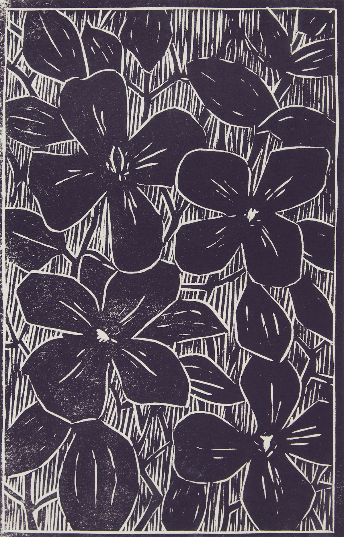 John Harold Thomas Snow, Clematis; Lise; Interior, three colour linocuts, 1987