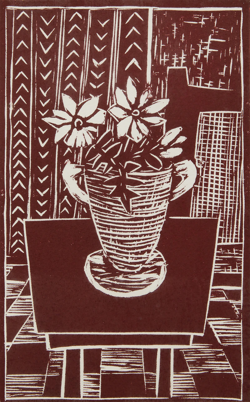John Harold Thomas Snow, Clematis; Lise; Interior, three colour linocuts, 1987 - view 5