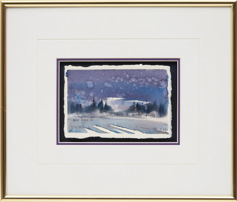 Annie Froese, Winter Nocturne, watercolour, 2001 - view 2