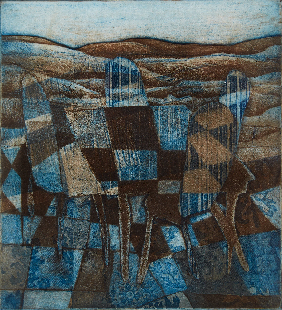 John Esler, Furnished Landscape, etching