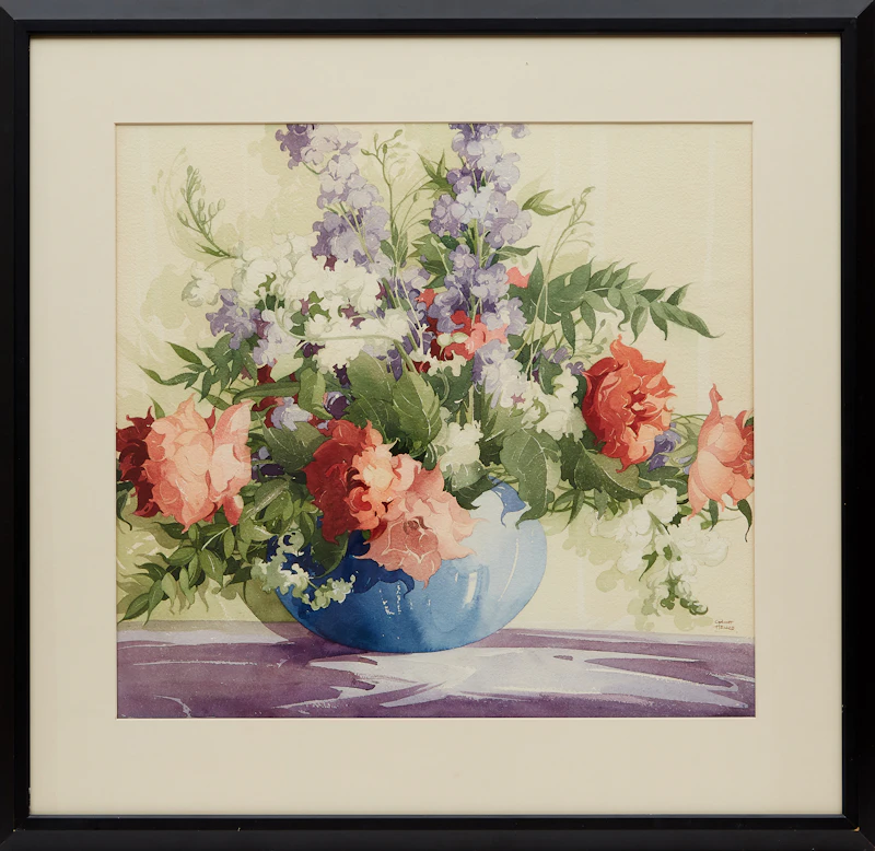 William Garnet Hazard, Floral Still Life, watercolour - view 2