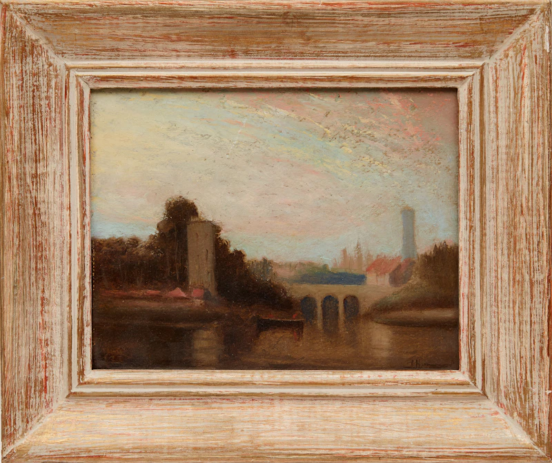 John Hammond, European Landscape, oil on board - view 2