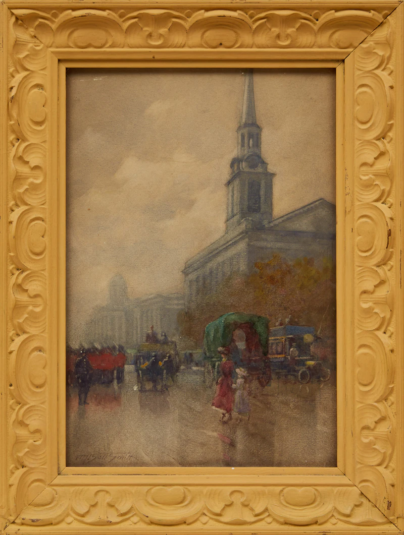 Frederic Marlett Bell-Smith, St Martin-in-the-Fields, Charring Cross, London, watercolour - view 2