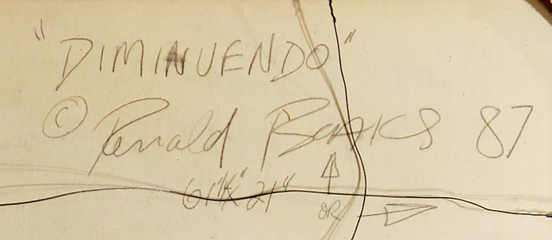 Ronald Boaks, Diminuendo, acrylic on canvas, 1987 - view 4